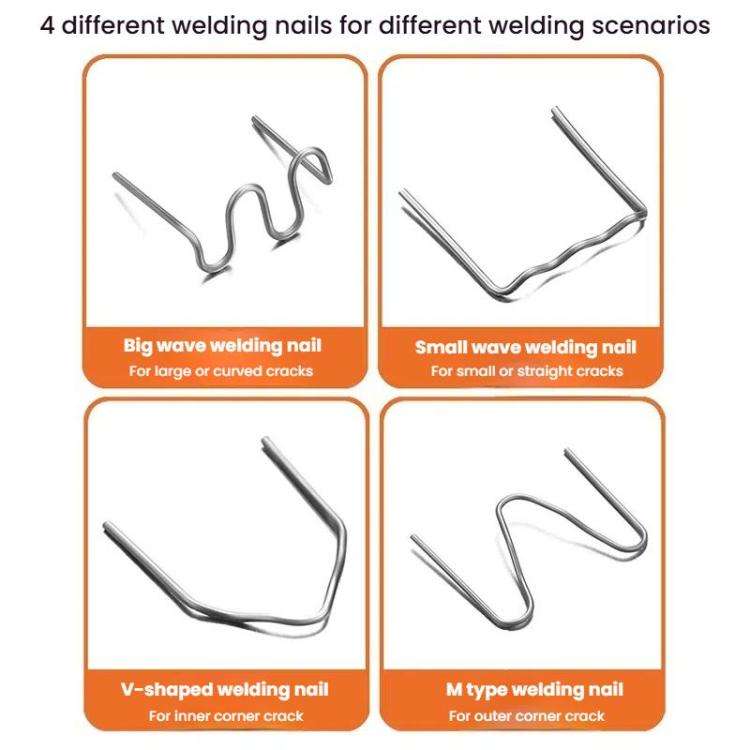 Car Bumper Welding Plastic Welding Tools Welding Wire Patch Nail Hot Stapler Repair Welder, Plug:...