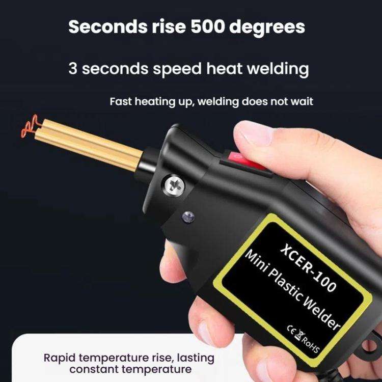 Car Bumper Welding Plastic Welding Tools Welding Wire Patch Nail Hot Stapler Repair Welder, Plug:...