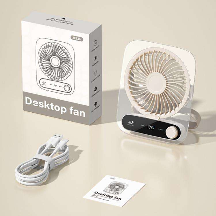 199-speed Desktop wall-mounted Fan With Handle & Light Built-in  Aromatherapy Cotton(Clear Black)