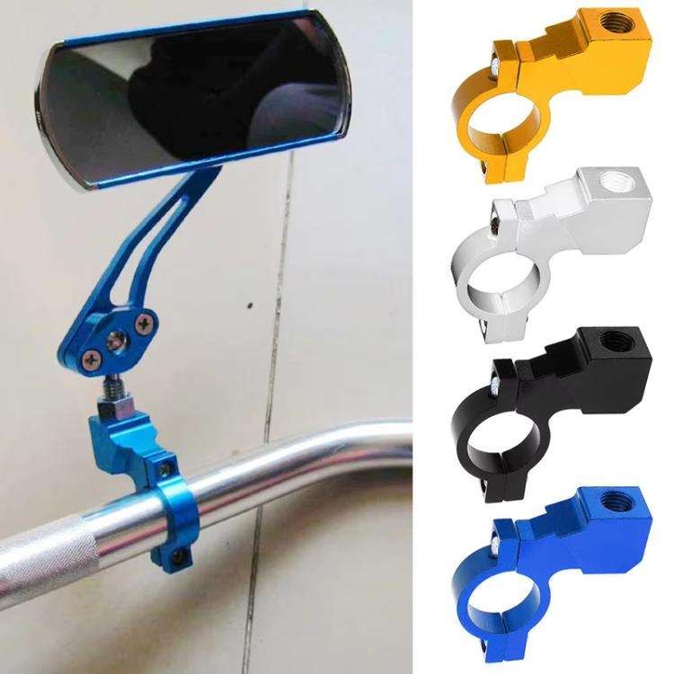 Motorcycle Modified Rear View Mirror Bracket Holder Clamp E-Bike Mirror Mount Reflector Clamp(Dar...