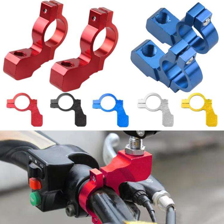 Motorcycle Modified Rear View Mirror Bracket Holder Clamp E-Bike Mirror Mount Reflector Clamp(Dar...