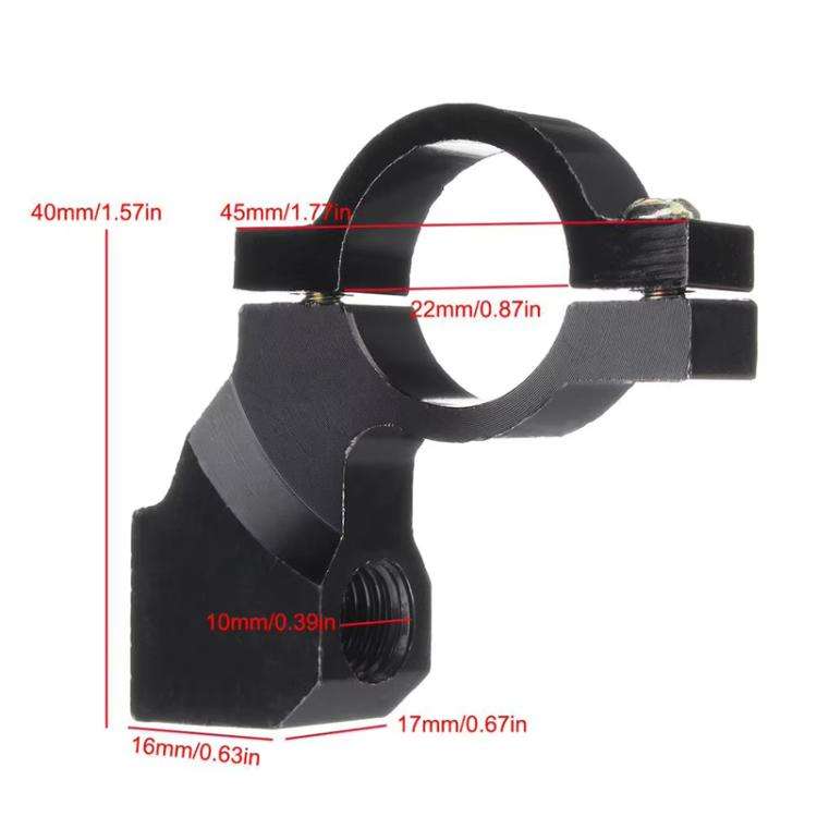 Motorcycle Modified Rear View Mirror Bracket Holder Clamp E-Bike Mirror Mount Reflector Clamp(Dar...