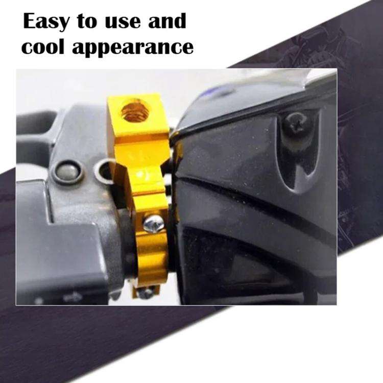 Motorcycle Modified Rear View Mirror Bracket Holder Clamp E-Bike Mirror Mount Reflector Clamp(Dar...