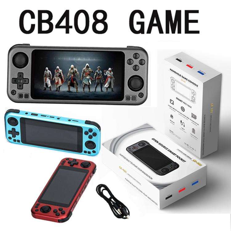 CB408 4.7-inch Touch Screen Handheld Game Console Supports WiFi Android 11 +Linux System 128G(Gray)