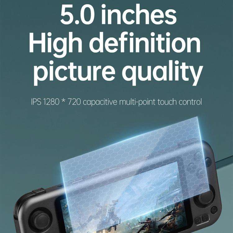 CB408 4.7-inch Touch Screen Handheld Game Console Supports WiFi Android 11 +Linux System 128G(Gray)