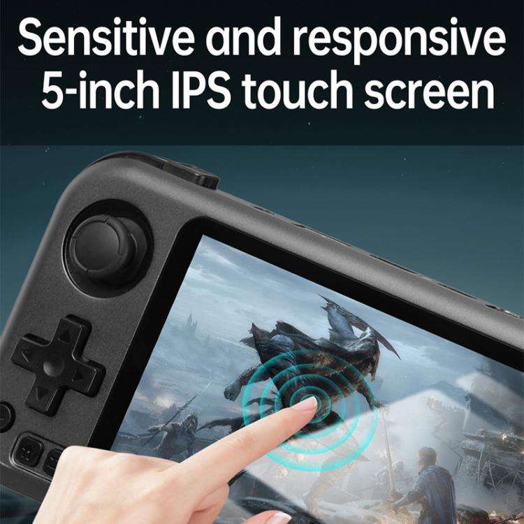 CB408 4.7-inch Touch Screen Handheld Game Console Supports WiFi Android 11 +Linux System 64G(Gray)