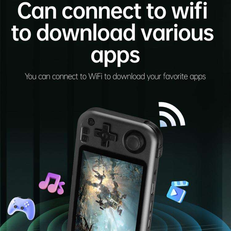 CB408 4.7-inch Touch Screen Handheld Game Console Supports WiFi Android 11 +Linux System 64G(Gray)