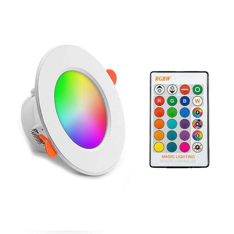 10W 85-265V RGB+White Light Ceiling Lamp Round Recessed Dimmable Ceiling Light With Remote Contro...