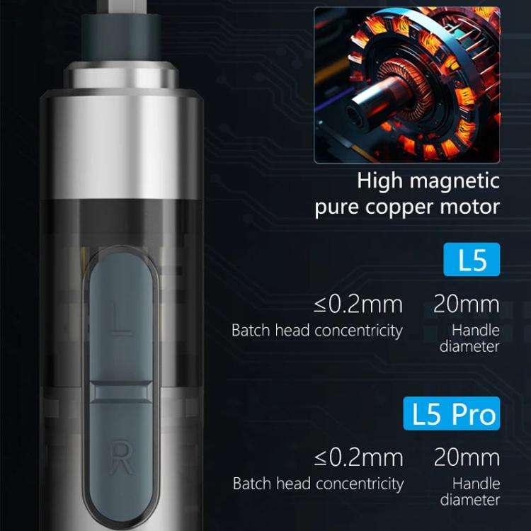 MaAnt L5 With 12 Batches Multi-Function Small Electric Screwdriver Set For Mobile Phone Repair