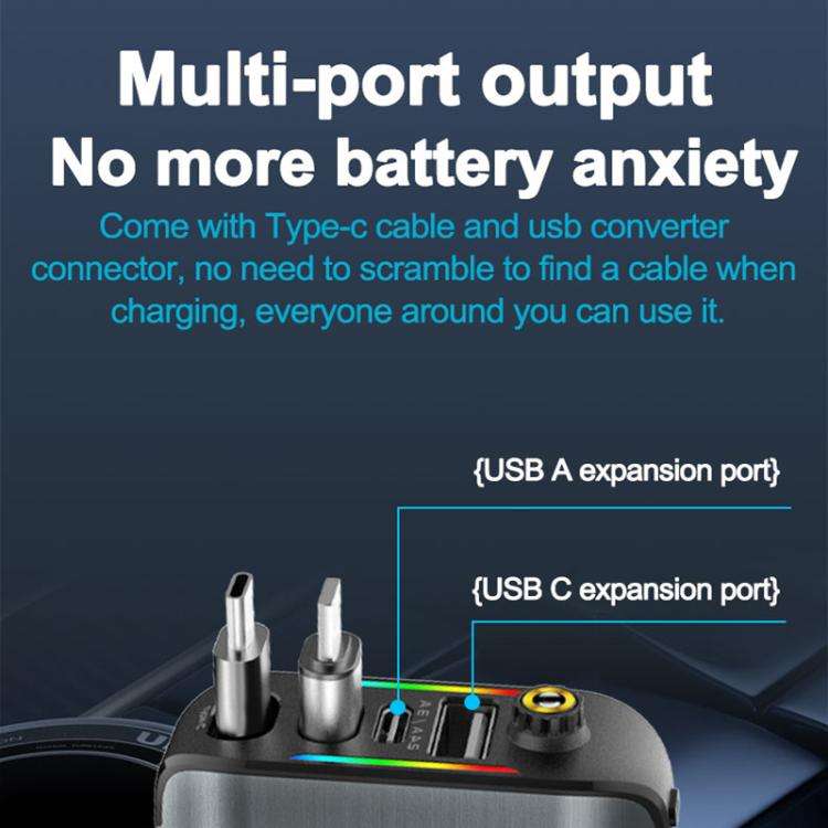 E1 4-in-1 Multifunctional Car Bluetooth MP3 Charger with Starry Sky Stmosphere Spotlight(Black)
