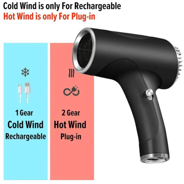 Rechargeable Wireless Hair Dryer Negative Ion Hot and Cold Wind Versatile Hairdressing Tools US P...