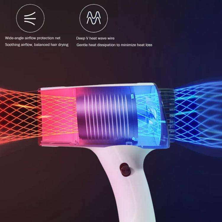 Rechargeable Wireless Hair Dryer Negative Ion Hot and Cold Wind Versatile Hairdressing Tools US P...