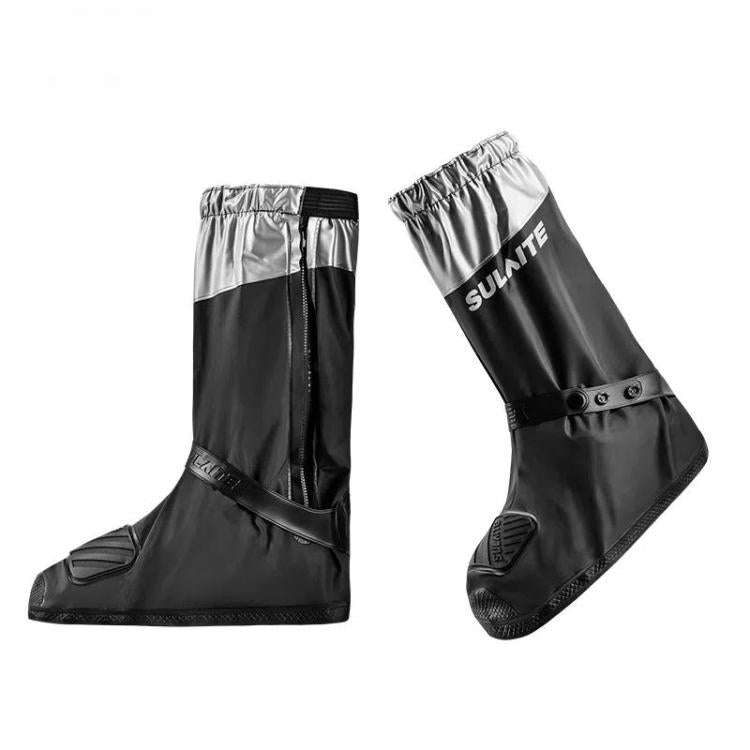 SULAITE Motorcycle Shoe Cover Thickened Anti-slip Wear-resistant Rain Shoes Outdoor Riding Adult ...