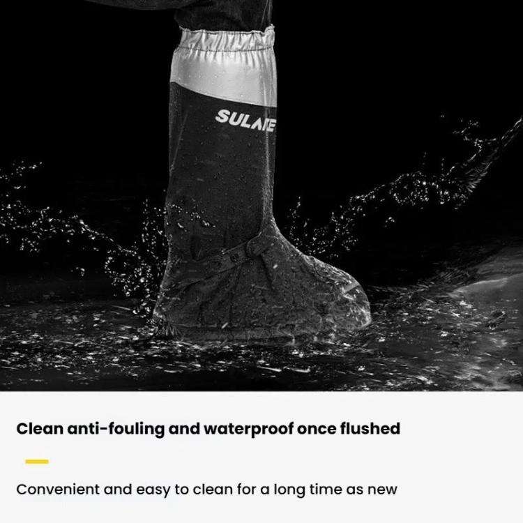 SULAITE Motorcycle Shoe Cover Thickened Anti-slip Wear-resistant Rain Shoes Outdoor Riding Adult ...
