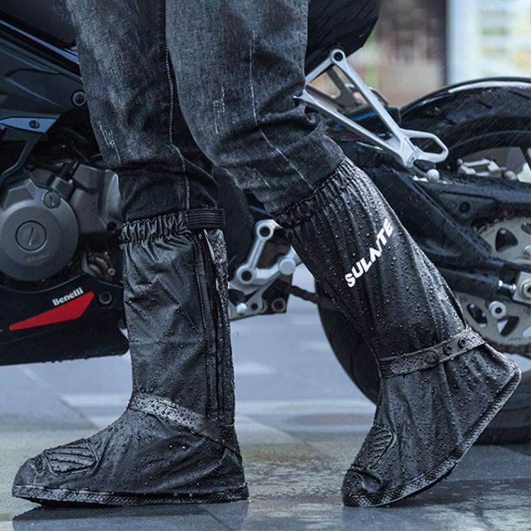 SULAITE Motorcycle Shoe Cover Thickened Anti-slip Wear-resistant Rain Shoes Outdoor Riding Adult ...