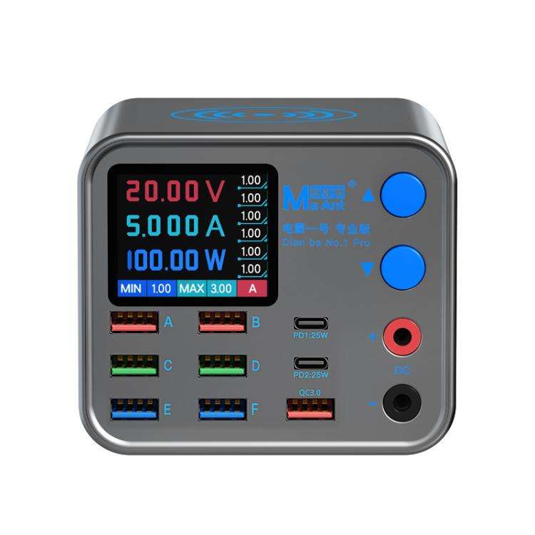 MaAnt DianBa No.1 Pro Multi-port Charger 9-ports With Digital Display Power Wireless Charger EU Plug