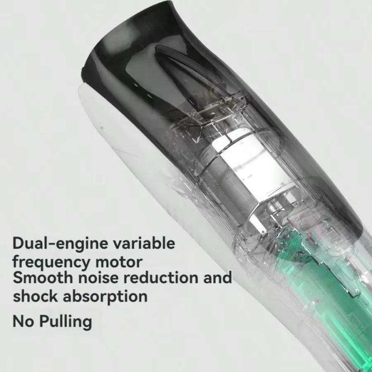 Hair-absorbing Hair Clipper Rechargeable Low Noise Hair Trimmer for Babies, Adults and Pets(White)