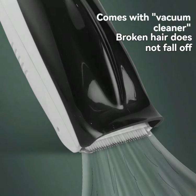 Hair-absorbing Hair Clipper Rechargeable Low Noise Hair Trimmer for Babies, Adults and Pets(White)