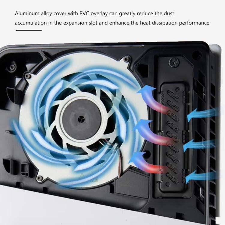 For PS5 Slim / PS5 Pro M.2 SSD Heatsink Dust Cover Expansion Slot Radiator(Silver)