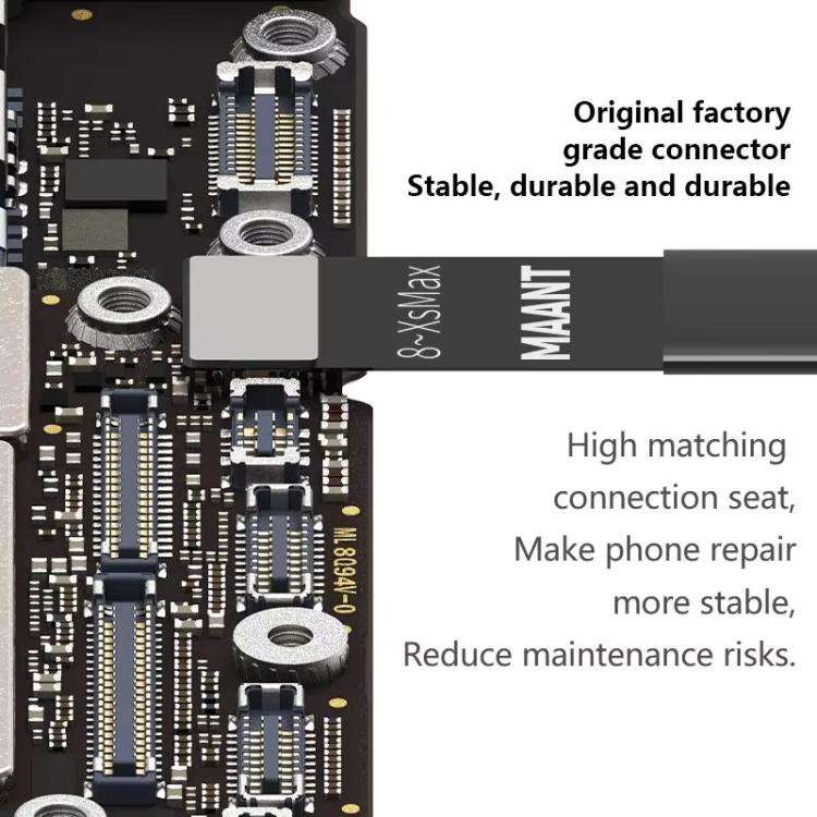 For Apple 7-16 Series Cell Phones MaAnt M064 1M 8 In 1 Power On Cable Flex Testing Line
