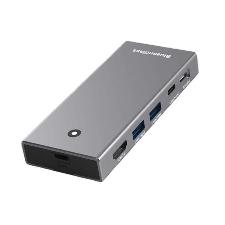 Blueendless M.2 Nvme/Sata Dual-Protocol Hard Disk Box HUB 4K60Hz+USB 10G x 2+Type-C 10G+PD100W