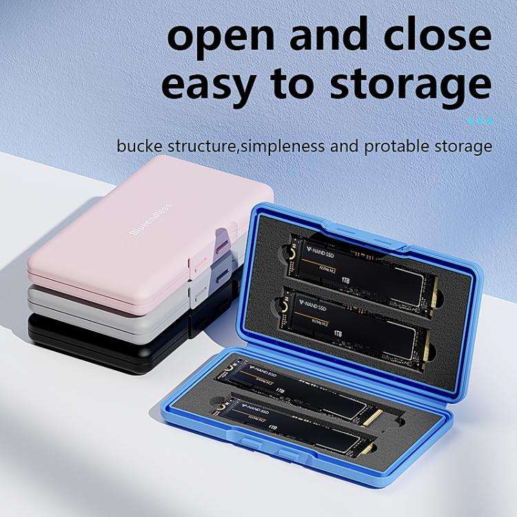 Blueendless M1 Universal M.2 SSD Shockproof and Waterproof Storage Box(Blue)