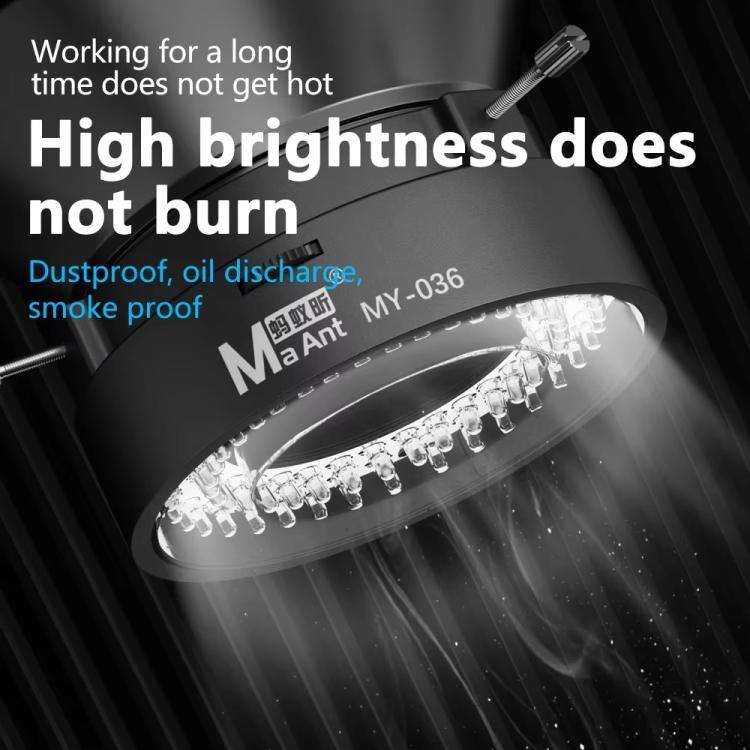 MaAnt MY-036 Cell Phone Repair 72 Beads Microscope Ring Light Source