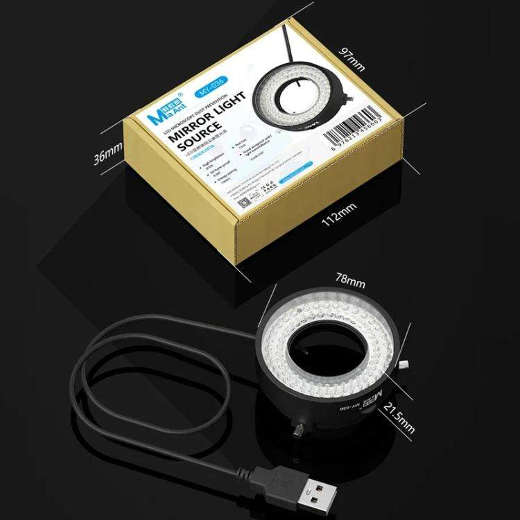 MaAnt MY-036 Cell Phone Repair 72 Beads Microscope Ring Light Source