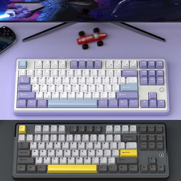 Ajazz AK870 Wireless Bluetooth Tri-mode Mechanical Keyboard RGB DIY Custom Hot Swap Gaming Keyboa...