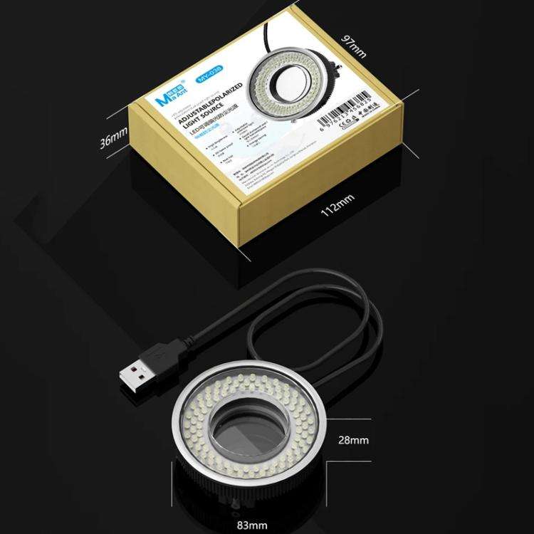 MaAnt MY-038 Cell Phone Repair Microscope Ring Polarized LED Light Source Lamps 96 Beads Anti-Gla...