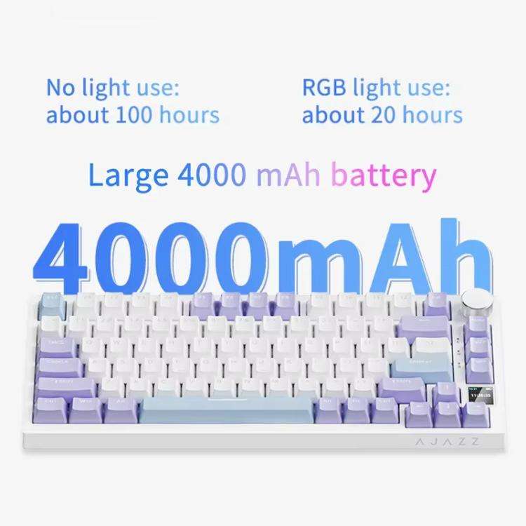 Ajazz AK820 Pro Wireless Bluetooth Tri- mode Custom Hot Swap Gasket Mechanical Gaming Keyboard Wi...