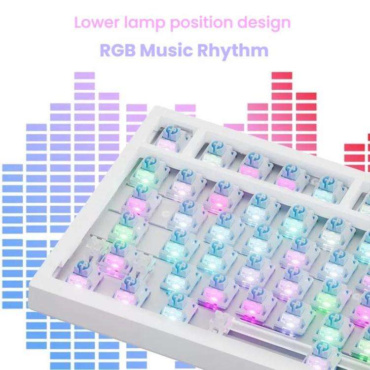 Ajazz AK820 Pro Wireless Bluetooth Tri- mode Custom Hot Swap Gasket Mechanical Gaming Keyboard Wi...