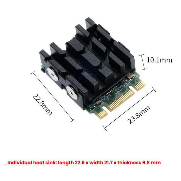 FinalCool  M.2 2230 SSD Heat Sink Aluminum Solid Disk Drive Radiator(Black)