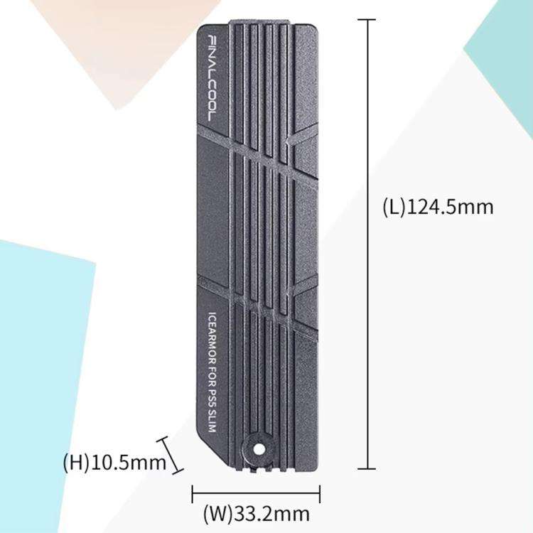 For PS5 Slim / Pro FinalCool M.2 2280 NVME SSD Radiator Integrated Aluminum Alloy Heatsink(Silver)