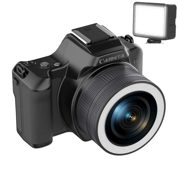 48 Million Pixel 2K Ultra HD Mini Digital Portable Camera, Color: Black+Fill Light