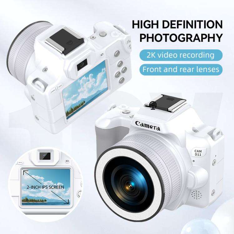 48 Million Pixel 2K Ultra HD Mini Digital Portable Camera, Color: White
