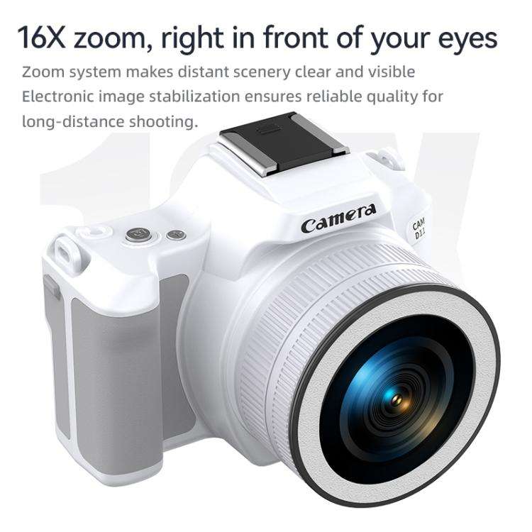 48 Million Pixel 2K Ultra HD Mini Digital Portable Camera, Color: White