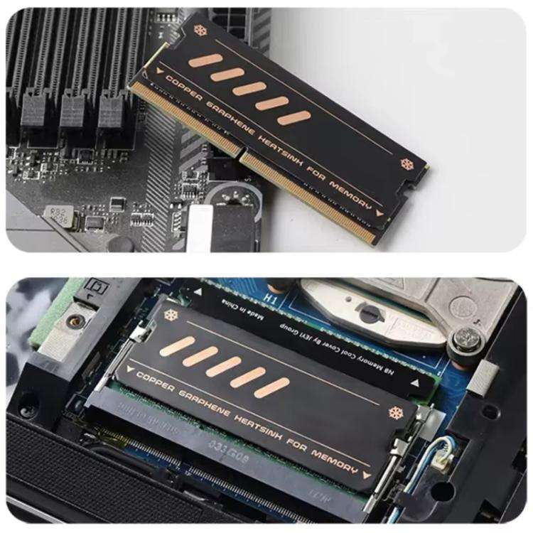 2pcs /Pack JEYI Pure Copper Graphene Laptop Memory Heatsink Radiator for DDR5 DDR4 DDR3(NB-CG)