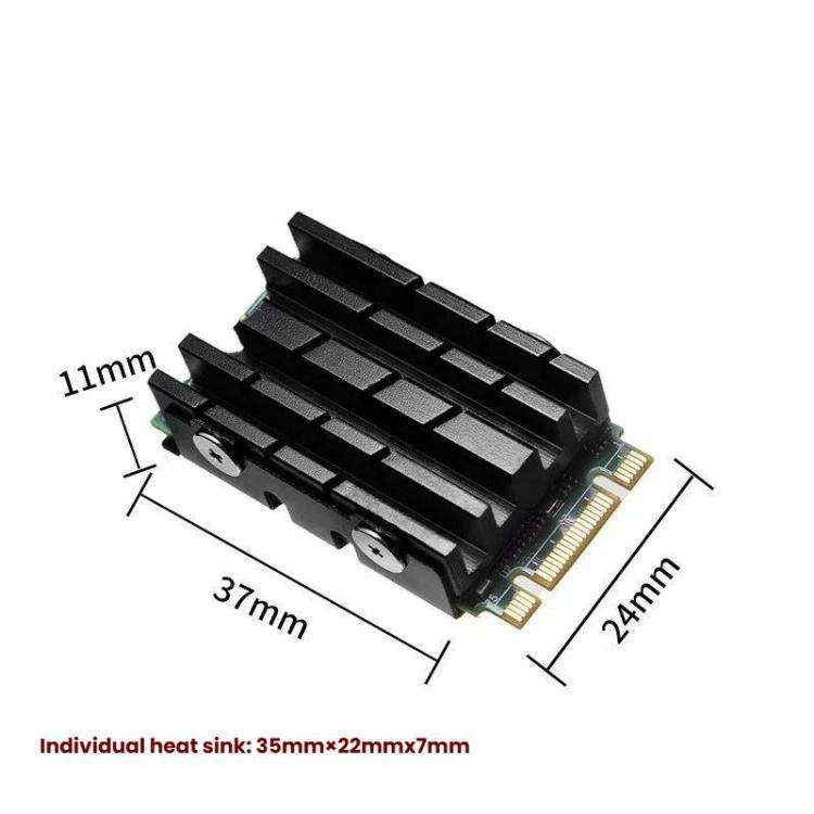 FinalCool  M.2 2242 SSD Solid State Drive Heat Sink Aluminum Radiator(Black)