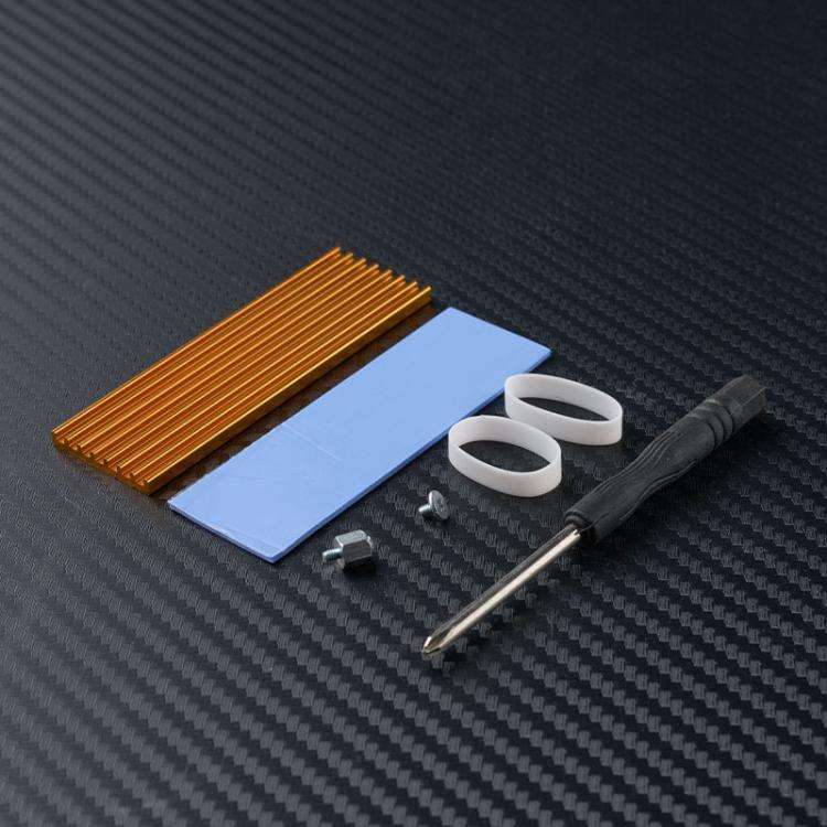 FinalCool M.2 2280 NVMe SSD Heat Sink Solid State Drive Radiator(Gold)