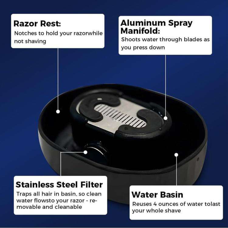 Razor Rinser No Batteries Need Save Water Shaver Cleaner(Transparent)