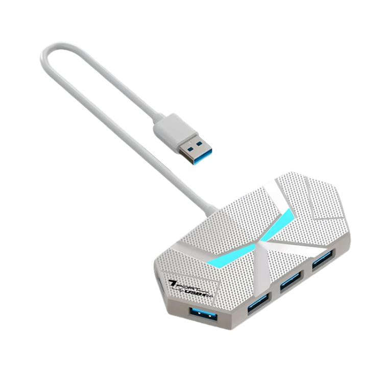 7 In 1 USB 2.0 Hub Splitter Colorful Ambient Light Type-C Docking Station Laptop Multi-Port Adapt...