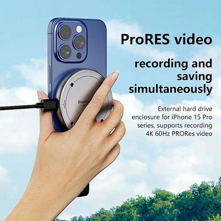 Blueendless M3NPD M.2 NVMe 2230/2242 Magnetic Phone Hard Disk Box with PD Charging Port