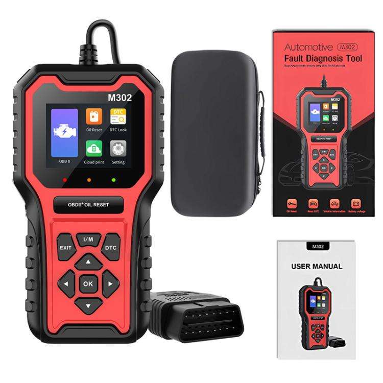 M302 Car Oil Reset Code Reader Automotive Maintenance Light Zero Reset Fault Diagnosis Tool