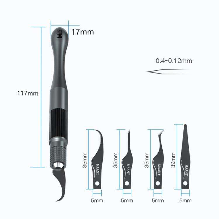 MaAnt MY-102 4 In 1 Blade Pry IC / CPU Hard Disk Blade Cell Phone Motherboard Repair Scraping Gum...