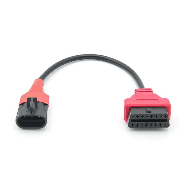 For SYM SANYANG Motorcycle OBD Cable 3Pin To OBD2 16Pin Diagnostic Adapter Scanner Extension Cable