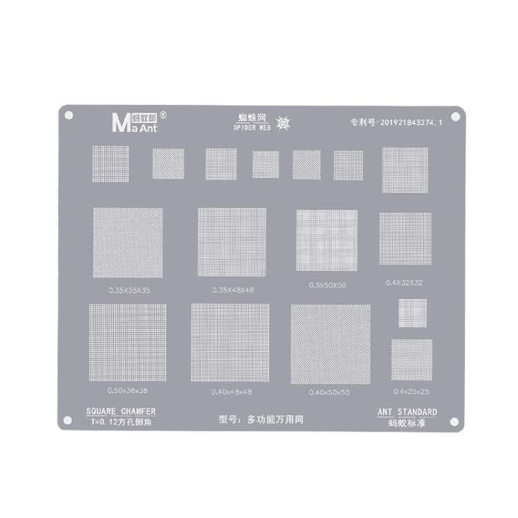 MaAnt Multifunctional Universal Net High Temperature 0.3/0.35/0.4/0.5 Pitch Square Hole Round Cor...