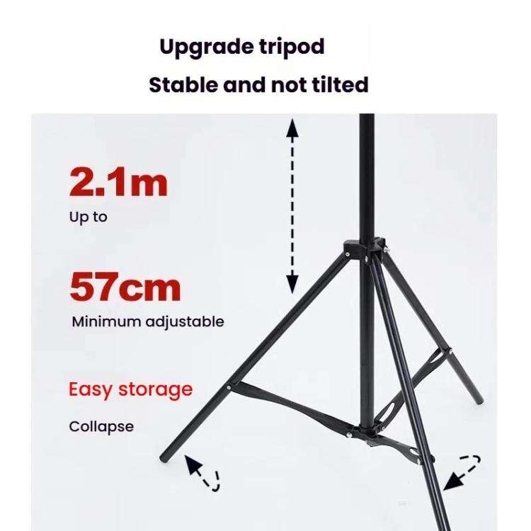 275W+2.1m Tripod 102 LEDs Spotlight Portrait Photography Fill Light Adjustable Focus Triple Color...