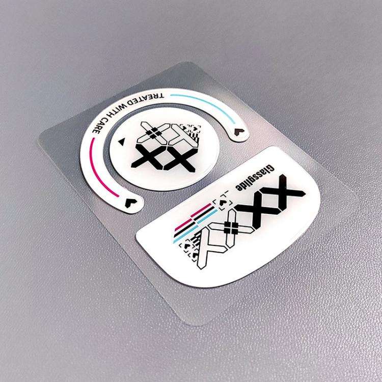 For Logitech GPW Glass Mouse Feet Stickers Anti-Slip Mouse Glide Skates(Printed White)