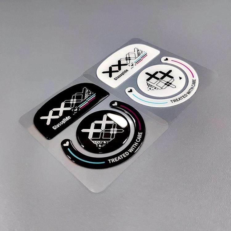 For Logitech GPW Glass Mouse Feet Stickers Anti-Slip Mouse Glide Skates(Printed White)